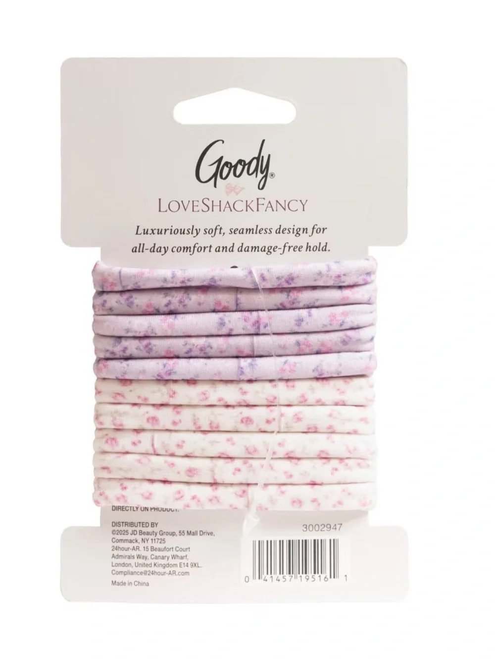 LoveShackFancy x Target – Goody Ikat Rose hibiscus Seamless Elastic 10 Count